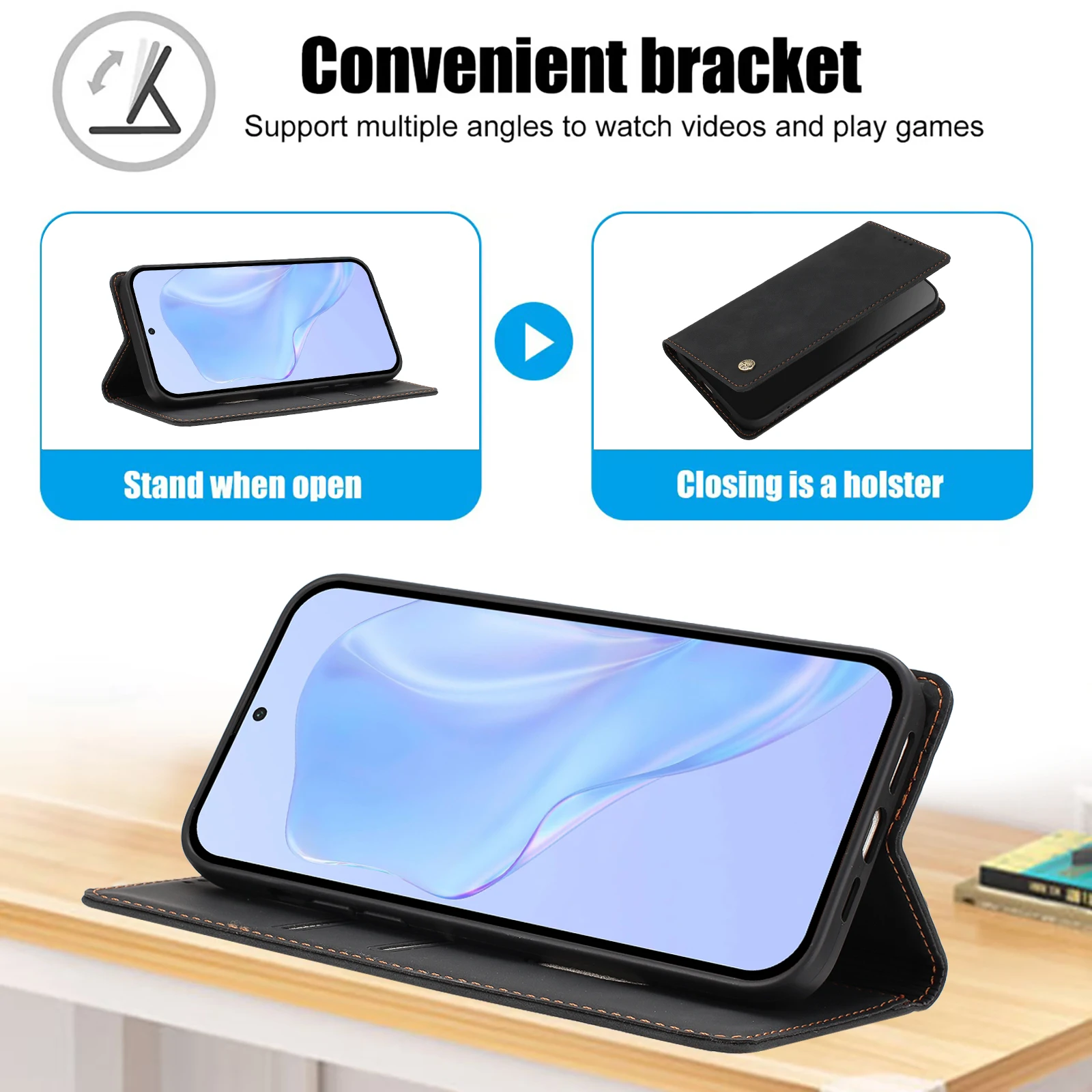 حافظة هاتف مغناطيسية لهاتف Funda OPPO A6 Pro A5 A3 A40 A60 A80 A58 A78 A79 A17 A16 A57 A96 A38 A52 A74 حافظة محفظة جلدية #3