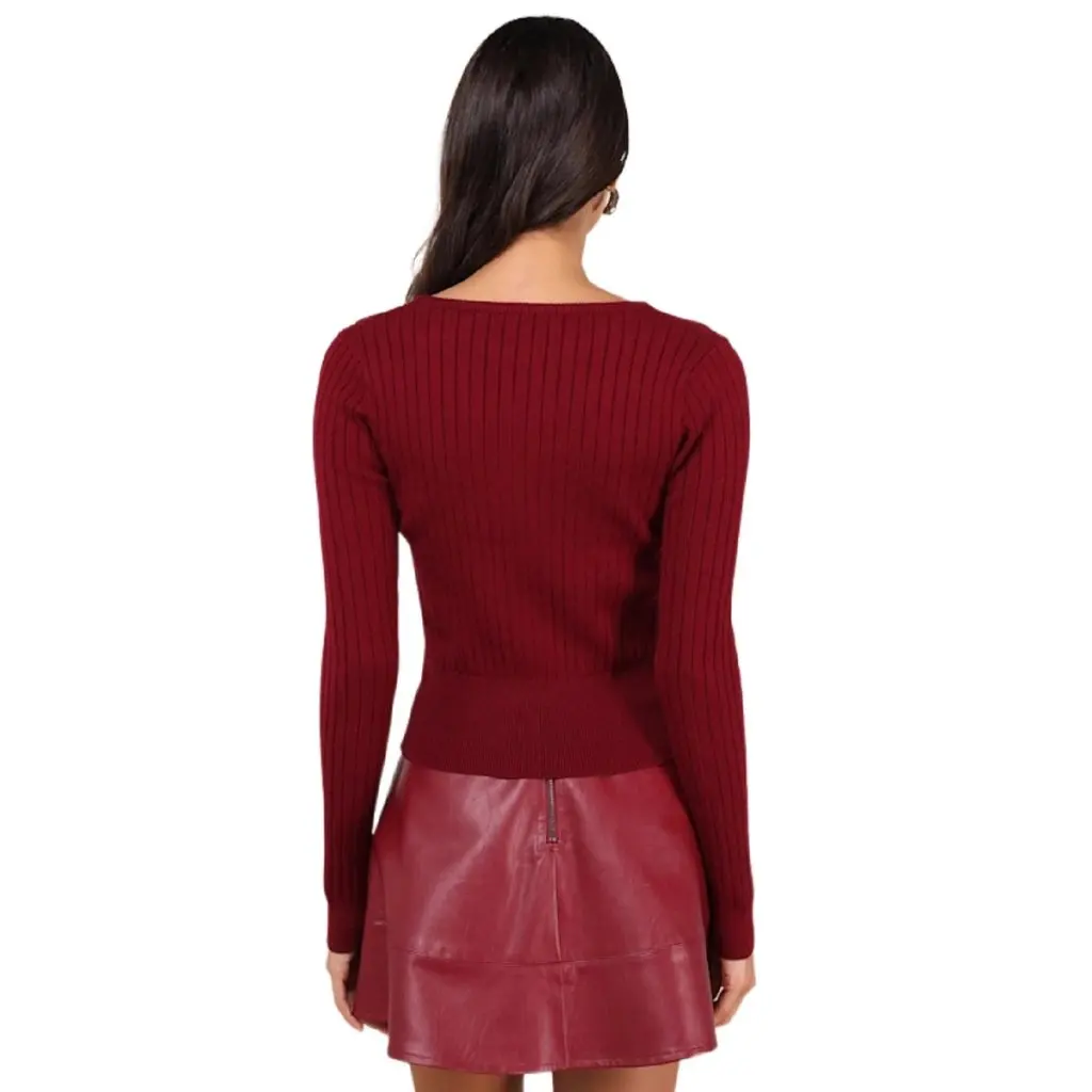

Smr12435 Women's Long-Sleeved Top Sexy Fashion Autumn Winter European American Style