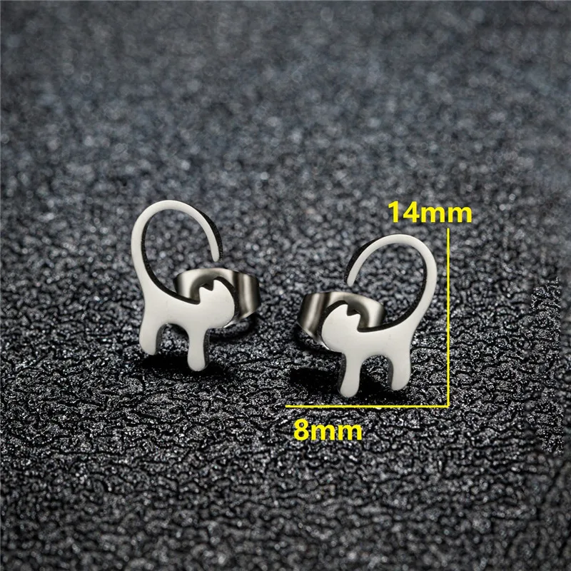 4Pairs/Lot Cute Small Cat Earings Fashion Jewelry Sets Bohemia Daisy Mandala Coconut Palm Earrings Dog Paw Studs New Year Gifts