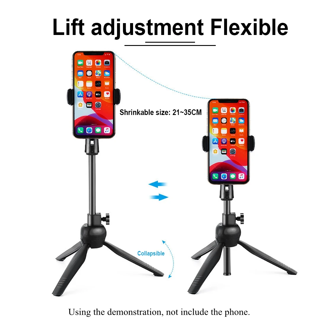 Trípode para teléfono móvil, soporte Universal estable para teléfono móvil, extensible de escritorio, Mini soporte de mano para vídeo/película