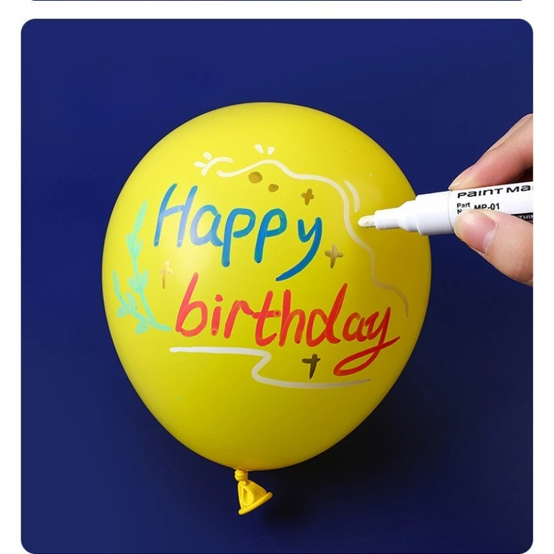 قلم طلاء معدني مقاوم للماء مكون من 12 لونًا مناسب لقوائم بيسترو السيارة وأي أسطح غير مسامية #5