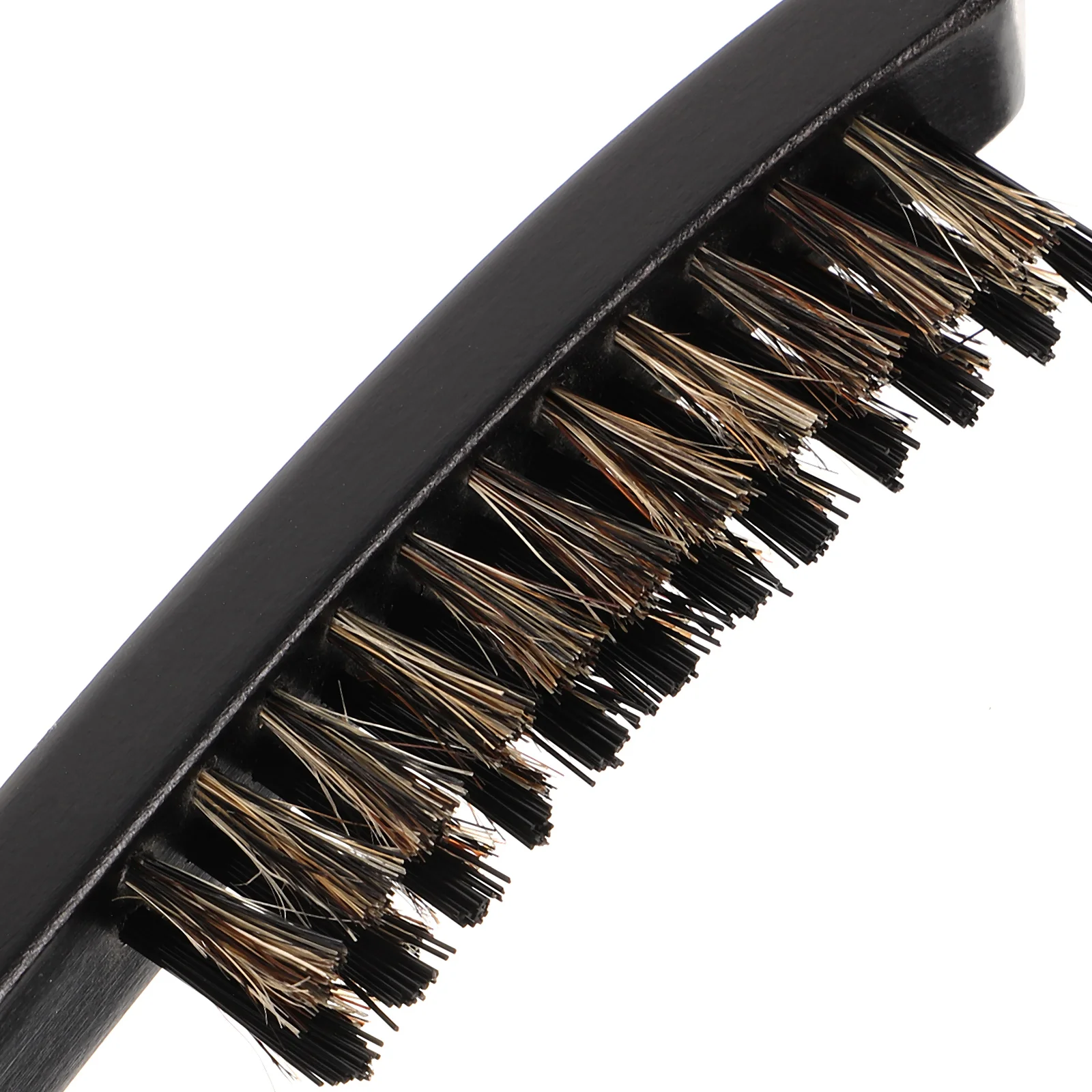 Wooden Handle Boar Bristle Three-row Pointed Tail Comb Women Hair Slick Brush for Bun Smoothing Back Teasing Hard Thick Grubber