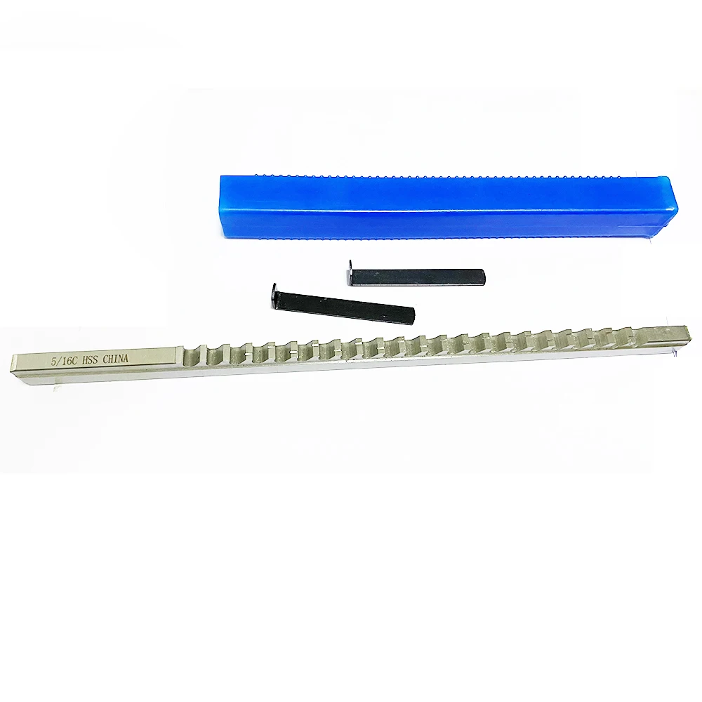 

5/16 C Push-Type Keyway Broach Metric Size HSS High Speed Steel & 2 Shim for CNC Router Metalworking Tool Metal Cutter