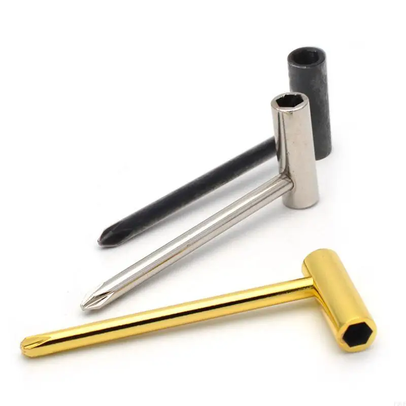 P0UE 1/4 6.35mm Hexagon Socket Neck Fingerboard Tool Guitar Rod Wrench