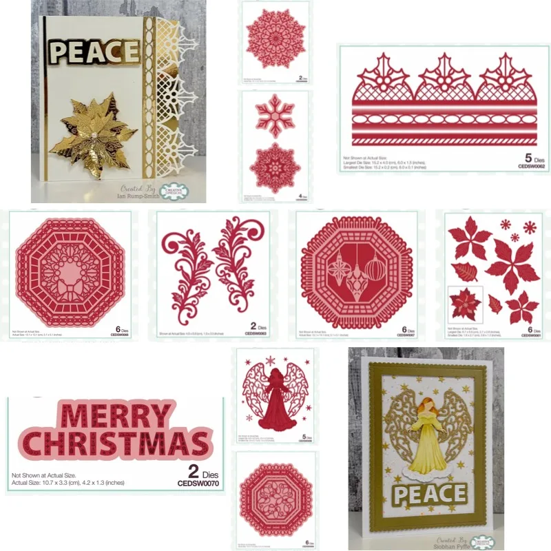 Holly Wreath Twinkling Lights Merry Christmas Metal Cutting Frame Dies 2026 New Templates DIY Scrap Booking Paper Making Crafts