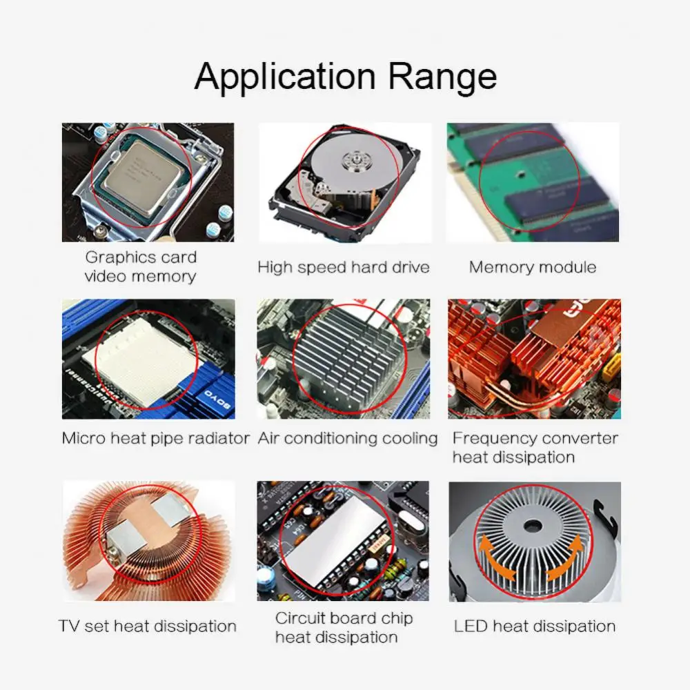 Thermal Conductive for CPU Compound HY510 10/25g 1.93W Cooling Grease Paste GPU -50 to 300 Degree Laptop Cooling Pads