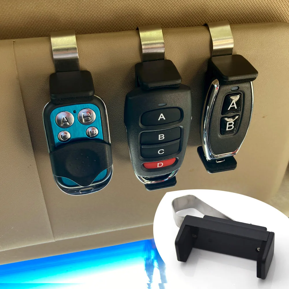 Car Sun Visor Clip Holder Gate Remote 47-68mm for Garage Door Control Car Keychain Barrier Universal Opener Quick installation