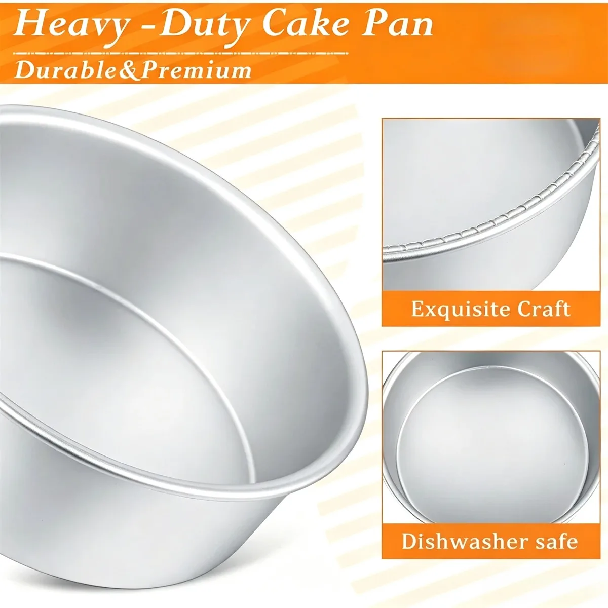 Fixed Base Round Cake Pan Aluminum Nonstick 4/6/8/10/12 Inch DIY Cakes Pastry Cheesecake Mold Home Kitchen Baking Supplies