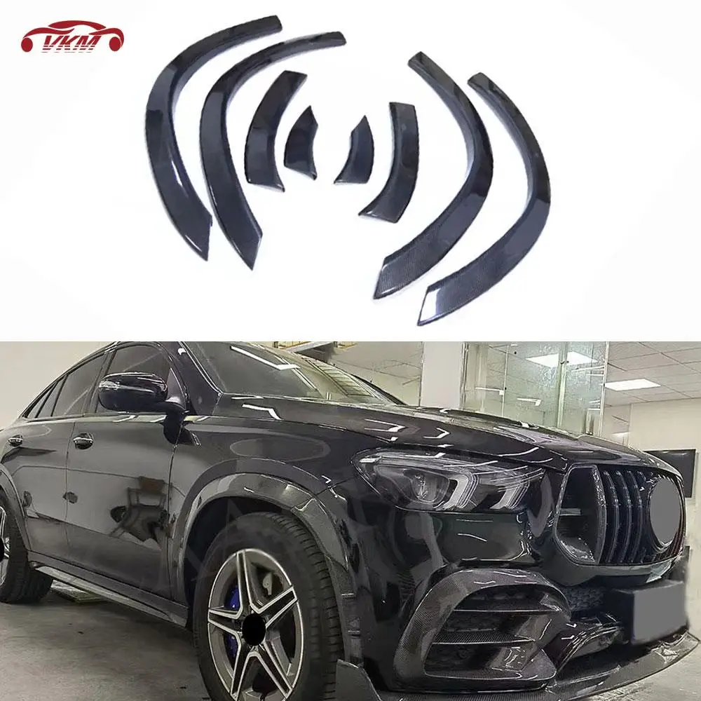 Carbon Fiber Car Wheel Arch Side Fender Flares Mudguards Cover Trim for Benz GLE Class C167 GLE Coupe 2020+ Bodykits Accessories