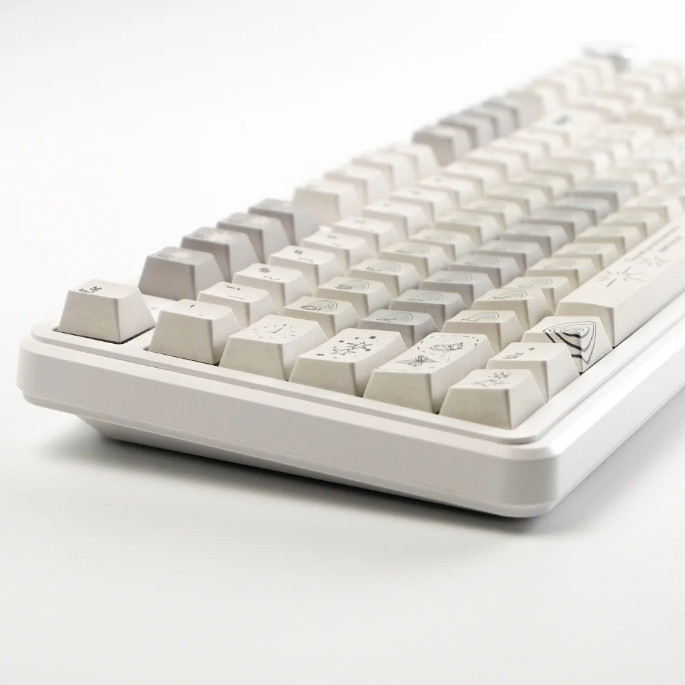 143 teclas anel de crescimento keycap pbt material cereja perfil corante subbed iso entrar layout ansi para interruptores mx teclado mecânico