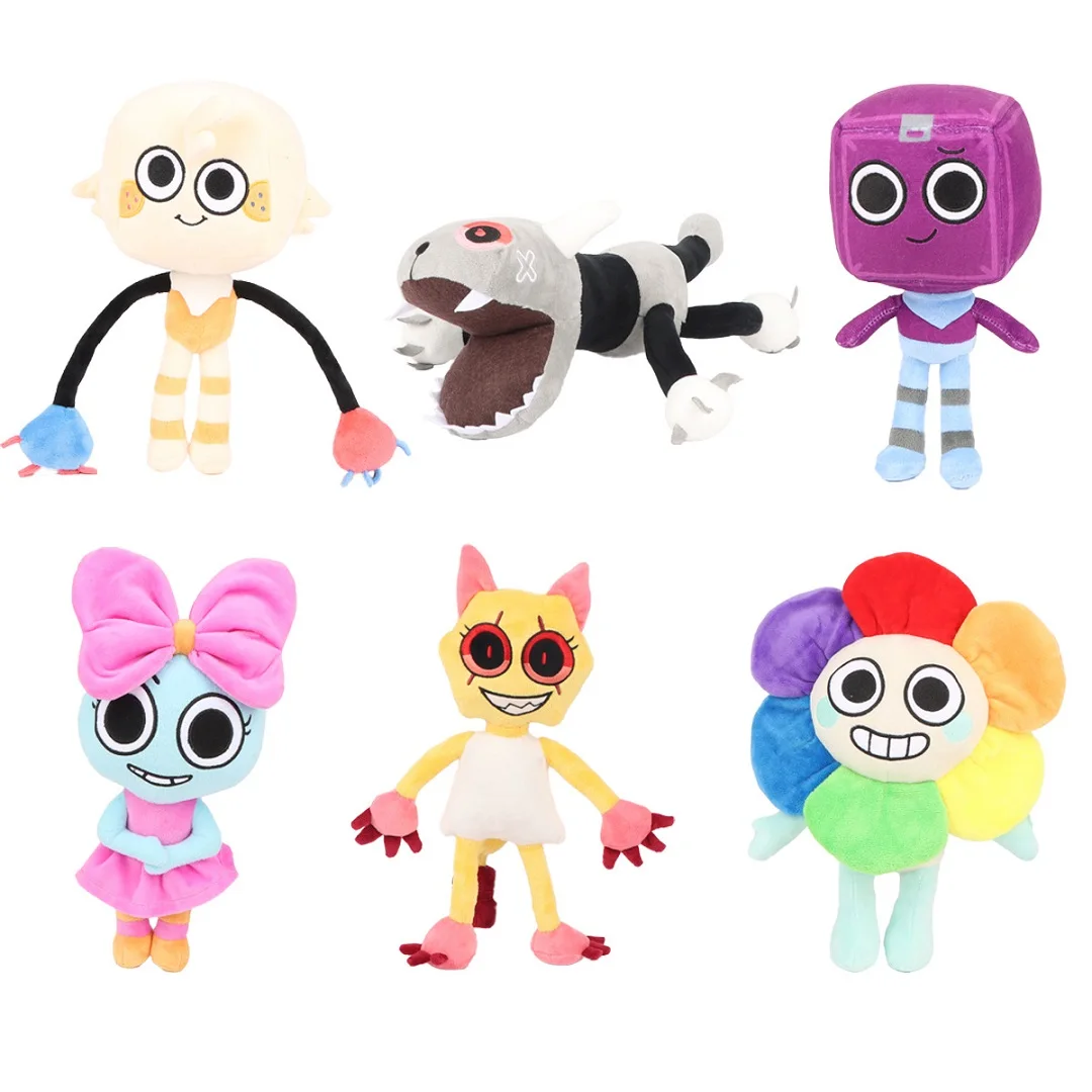 

6pcs Dandy's World Plush Toy Horror Game Dandys World Goob Pebble Plushie Cute Anime Stuffed Soft Pillow Home Decor Doll Gift