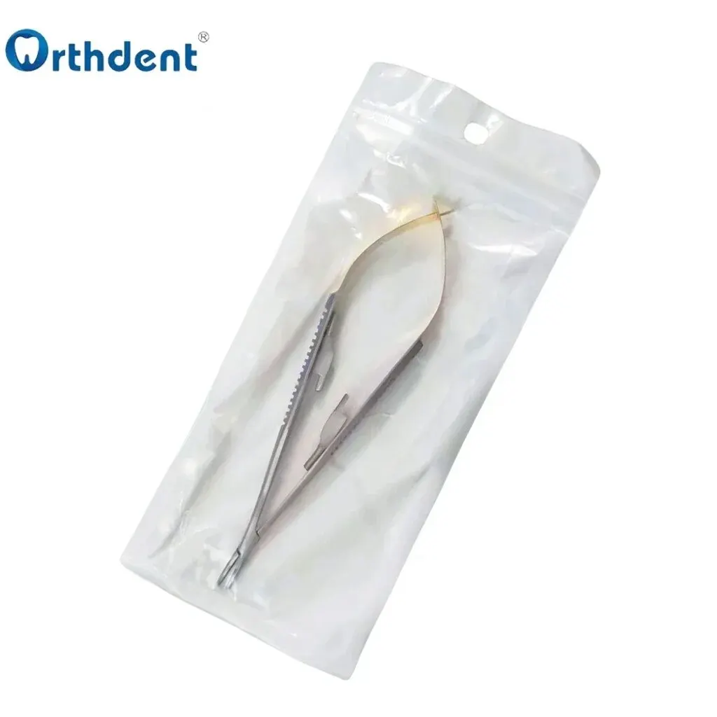 1Pc Dental Orthodontic Implant Castroviejo Needle Holders14/16cm Straight/Curved Head Dentistry Tool Surgical Pliers Forcep