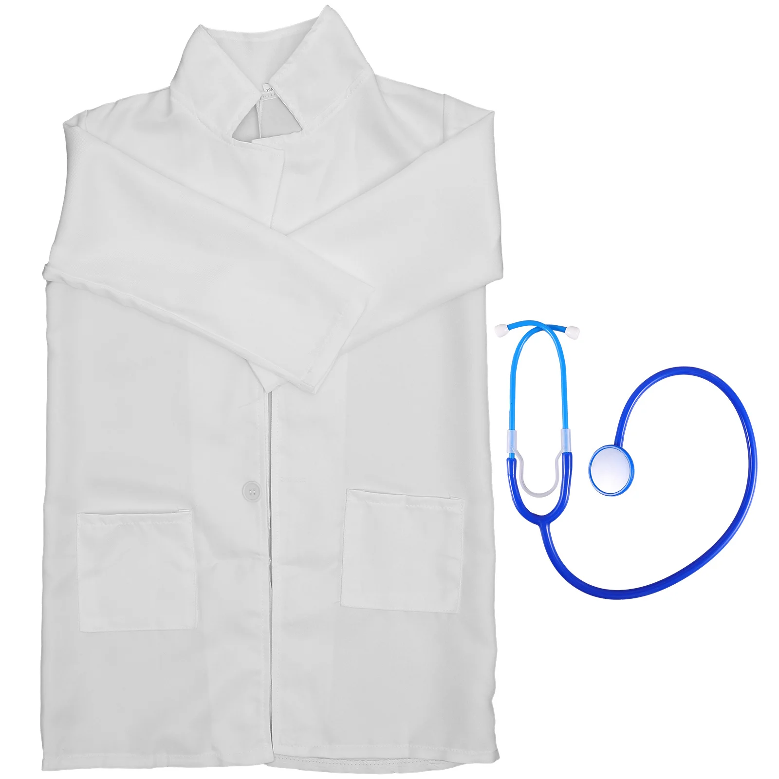 

1 set Doctor Costume Set For Kids Cotton Material Breathable Pretend Play Educational Role Play Tool Toddler Doctor Coat