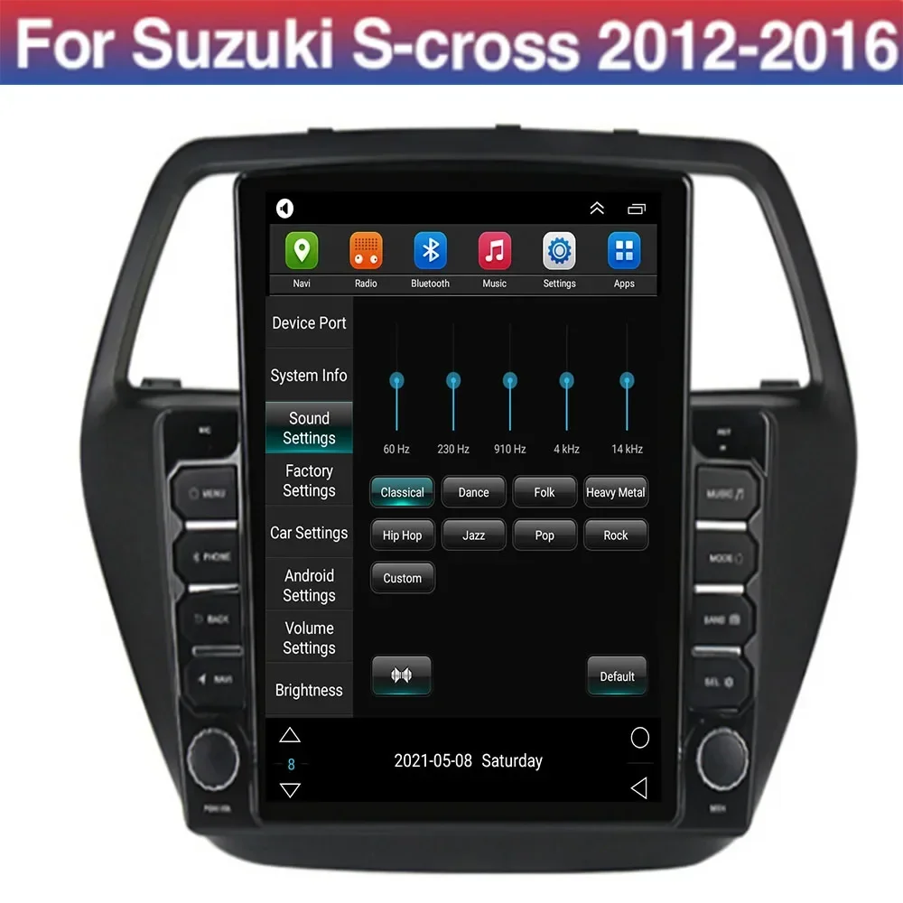 ل تسلا نمط 2 الدين أندرويد 14.0 راديو السيارة لسوزوكي SX4 2 S-Cross 2012 - 2050 مشغل فيديو الوسائط المتعددة نظام تحديد المواقع ستيريو Carplay RDS