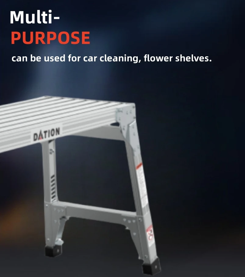 Escada de plataforma estreita Escada de alumínio resistente e fácil de transportar