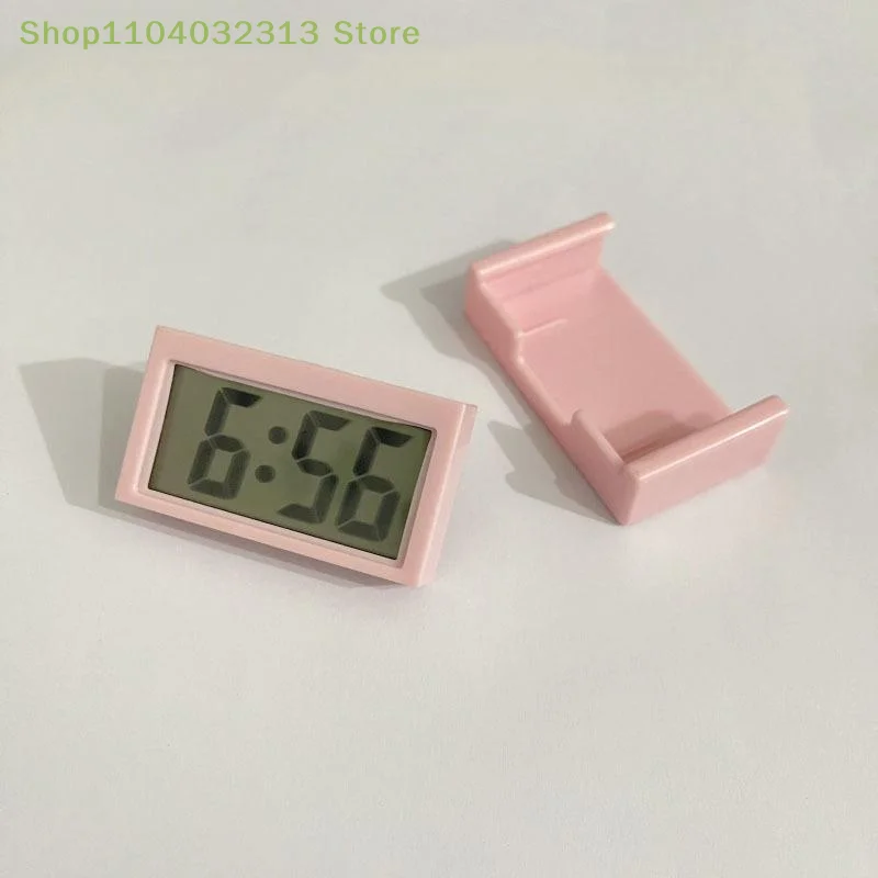 petiteMini Car Dashboard Clock LCD Digital Display Self-Adhesive Battery Powered Electronic Timepiece 1PC for RV Camper Van Use