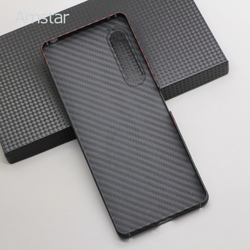 Amstar Dual-color Carbon Fiber Phone Case for Sony Xperia 1 IV Ultra-thin Anti-drop Premium Aramid 1 Cases Cover