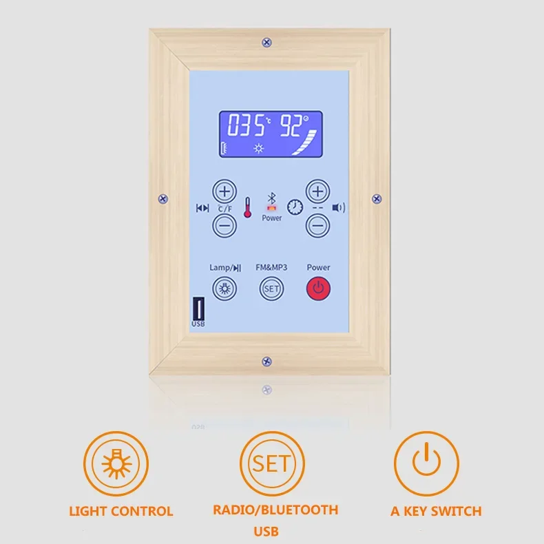 Infrared Sauna and Steam Sauna Control Units Include Control Panels and Electrical Boxes