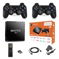 M8Pro Mini 4K 64G 10000 Retro Video Game Console 2.4G Wilress Controllers Android 12 TV Box Wifi MaliG31 CPU Dual System