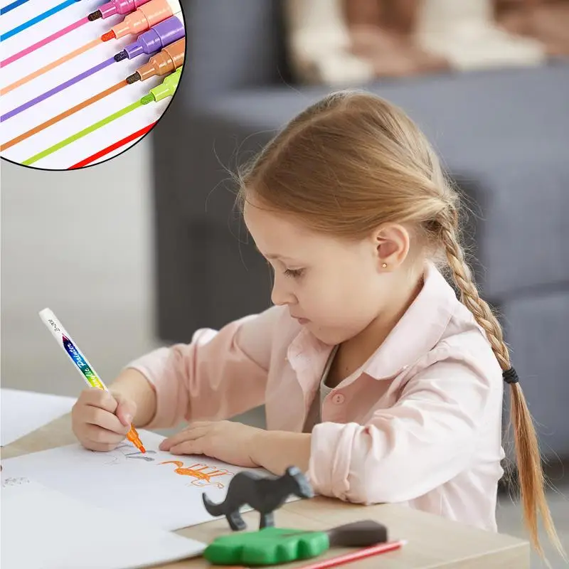 Acrylic Pens For Painting Non-sticky Fine Tip Paint Markers Fine Point Markers Long-Lasting Paint Pens Acrylic Markers Acrylic