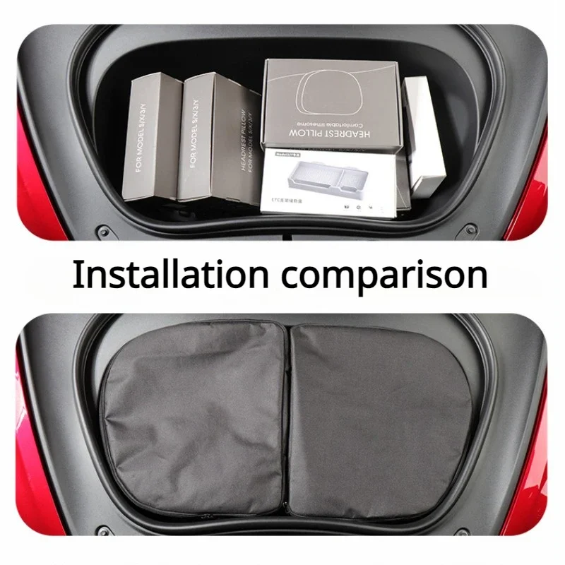 For Tesla Model 3+ Front Rear Trunk Storage Bags Portable Oxford Cloth Trunk Wear-resistant Storage Bag New Model3 Highland 2024