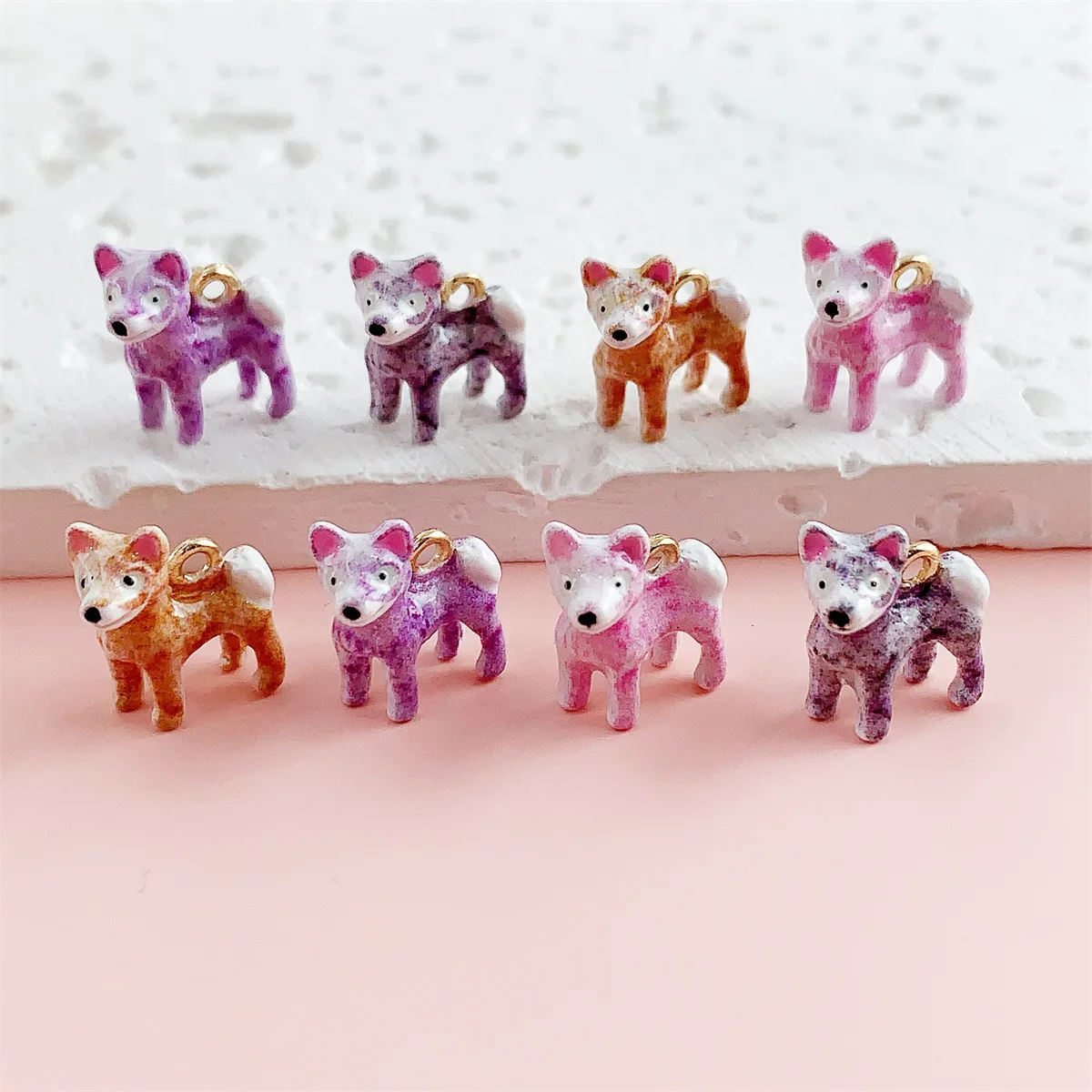 

20 шт. разноцветных подвесок-собачек из сплава с эффектом масляной капли для изготовления ювелирных изделий, ожерелий, браслетов, аксессуаров своими руками