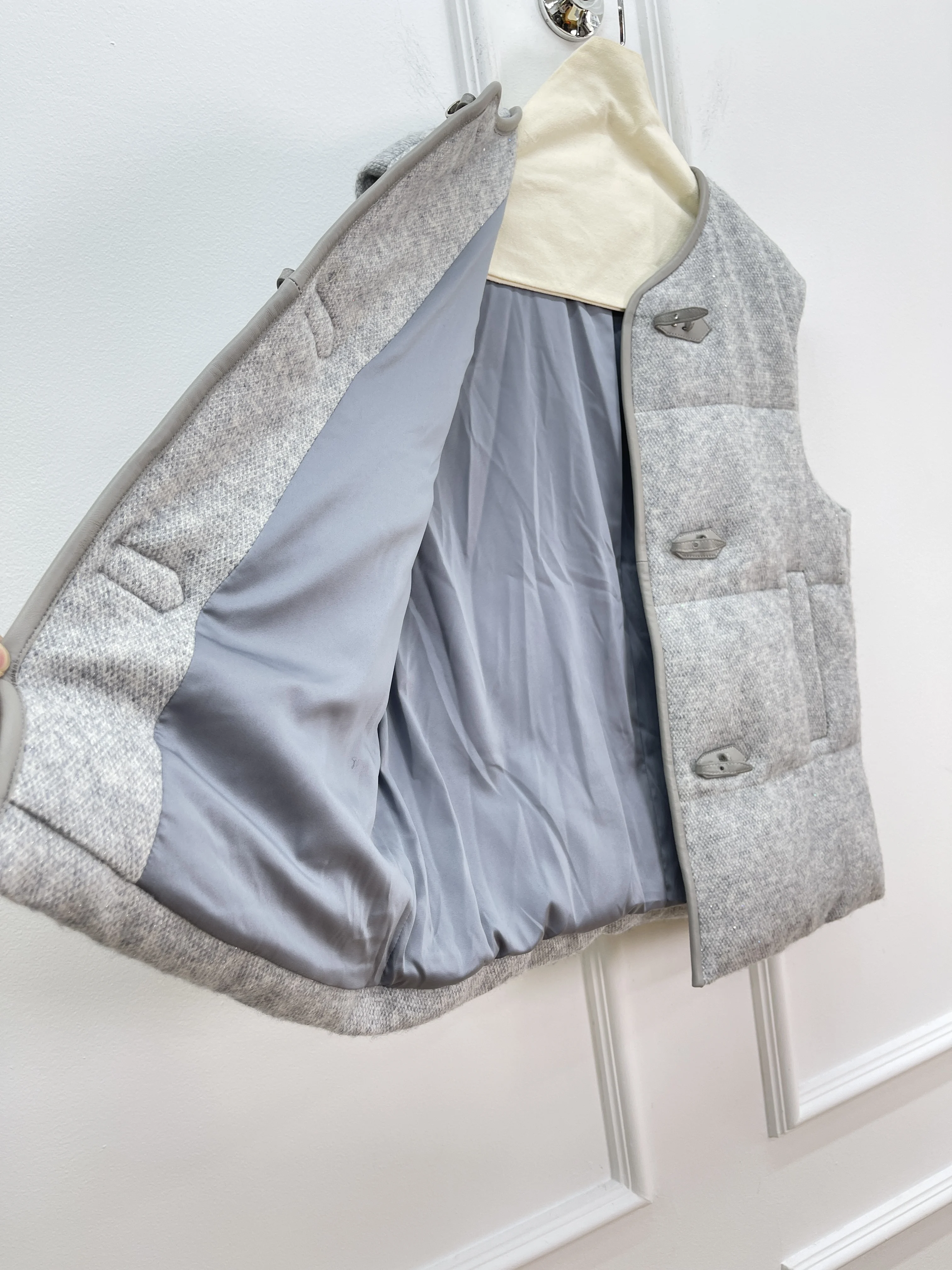 Herbst und Winter neue hochwertige Mode lässig Weste Wolle Daunenjacke Retro-Stil