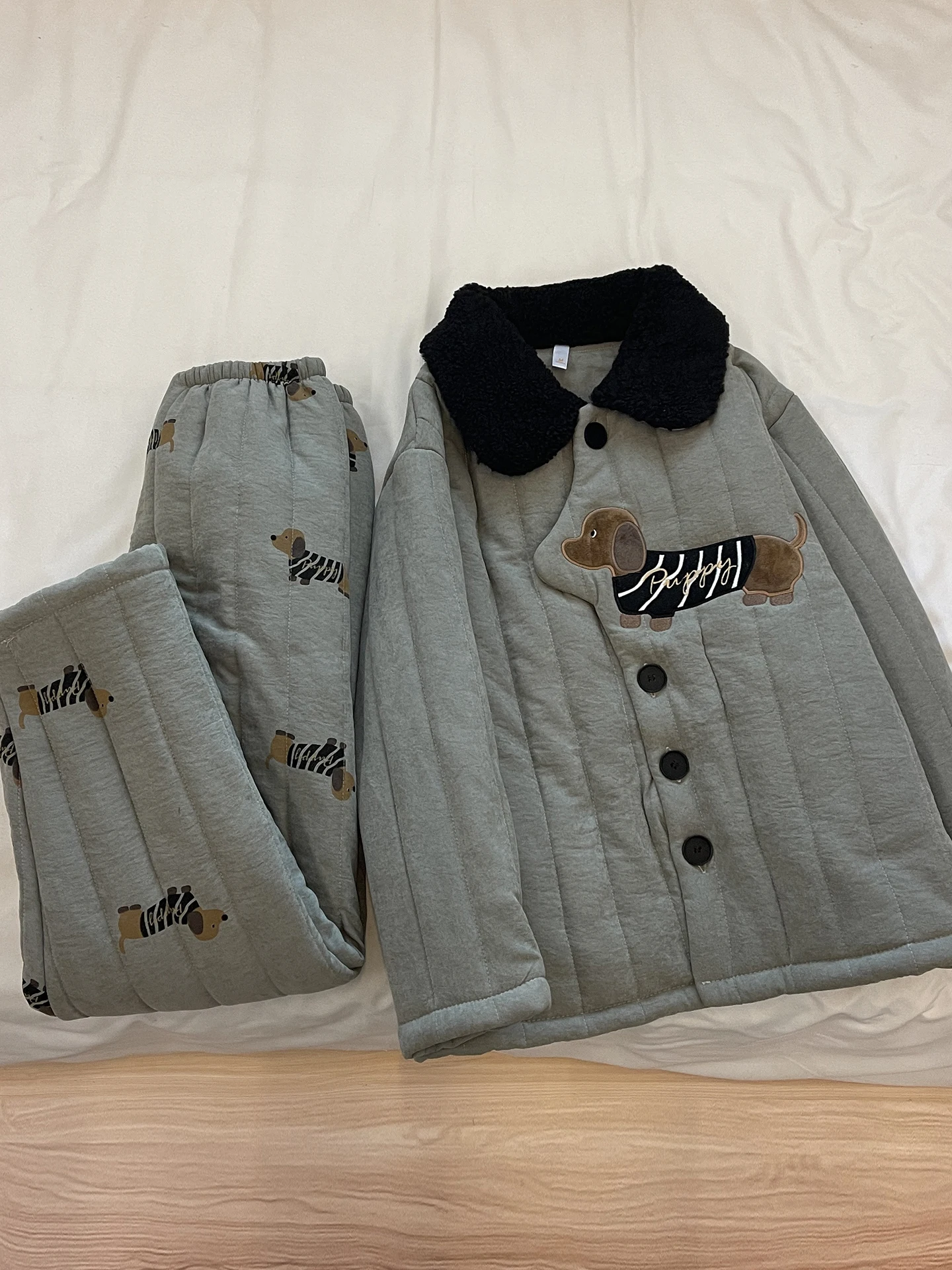 

Комплект домашней одежды Thiened Tee-Layer Coral Fleece для женщин: фланелевая кофта и длинные брюки для комфорта и тепла