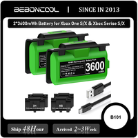 For Xbox Series X/S/Xbox One S/X Controller Battery BEBONCOOL B100 2 x3600mWh Rechargeable Battery with Charging Cable