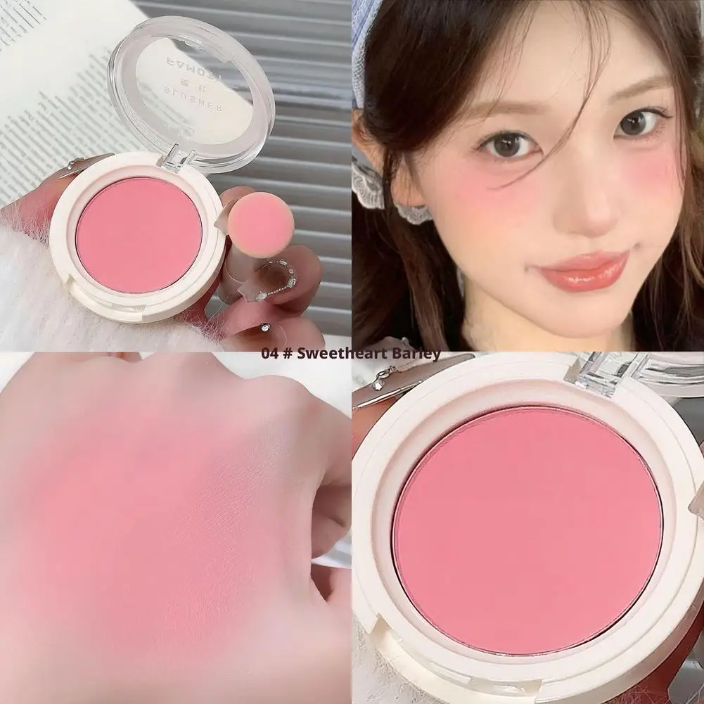 Monochrome Blush Brightening Cold Waterproof Facial Contouring Makeup Blush Powder Soft Makeup Matte Natural Cheek Color