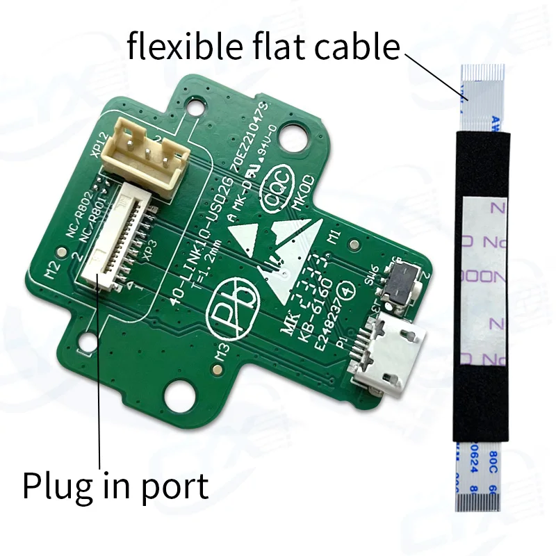 Connecteur de carte d'alimentation pour haut-parleur Bluetooth JBL Link 10, port de charge micro USB, câble plat souple, adapté