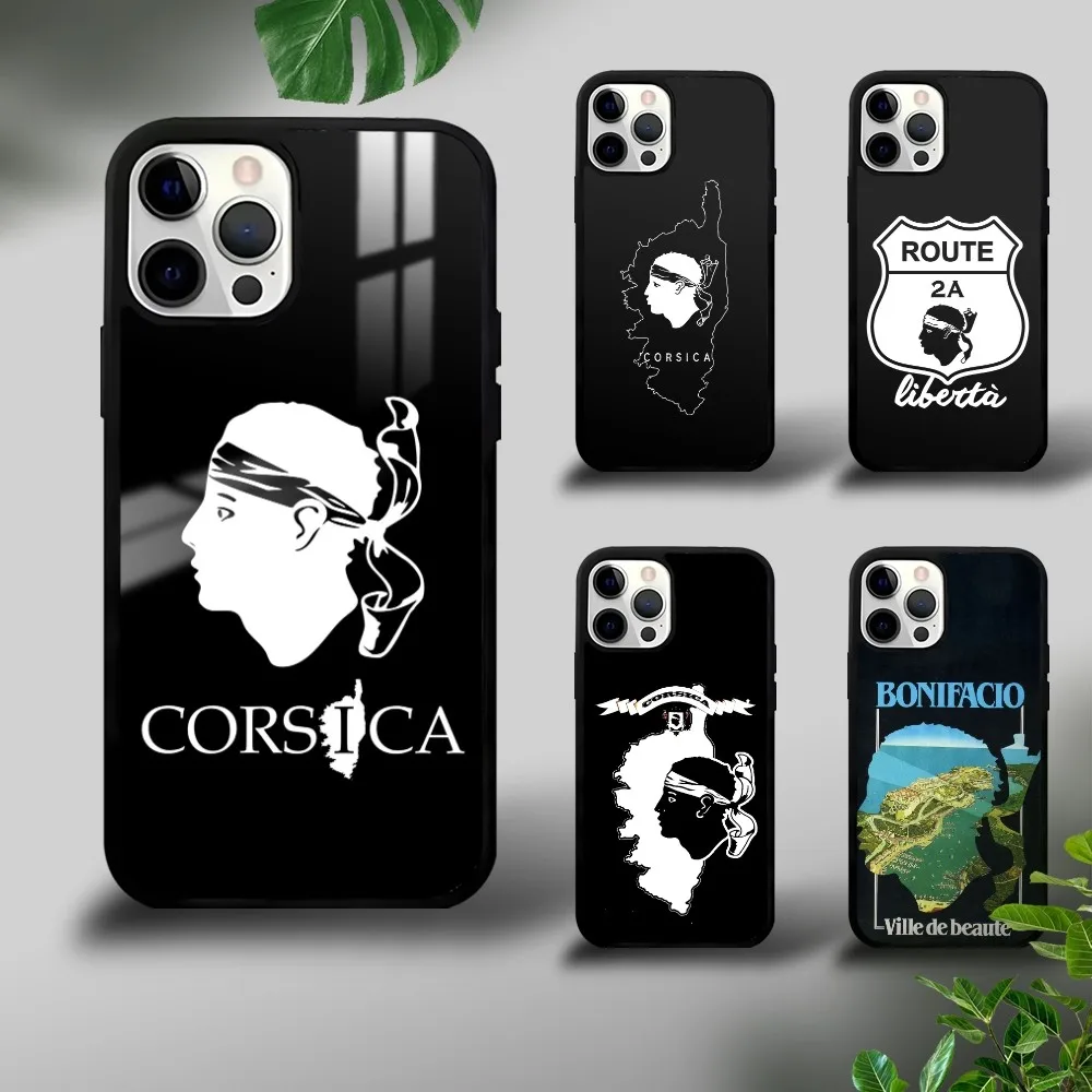 

Corse Corsica Phone Case For iPhone 16 15 14 13 12 11 Pro Xs Max Mini Plus Celulares Hard Cover Shockproof Funda