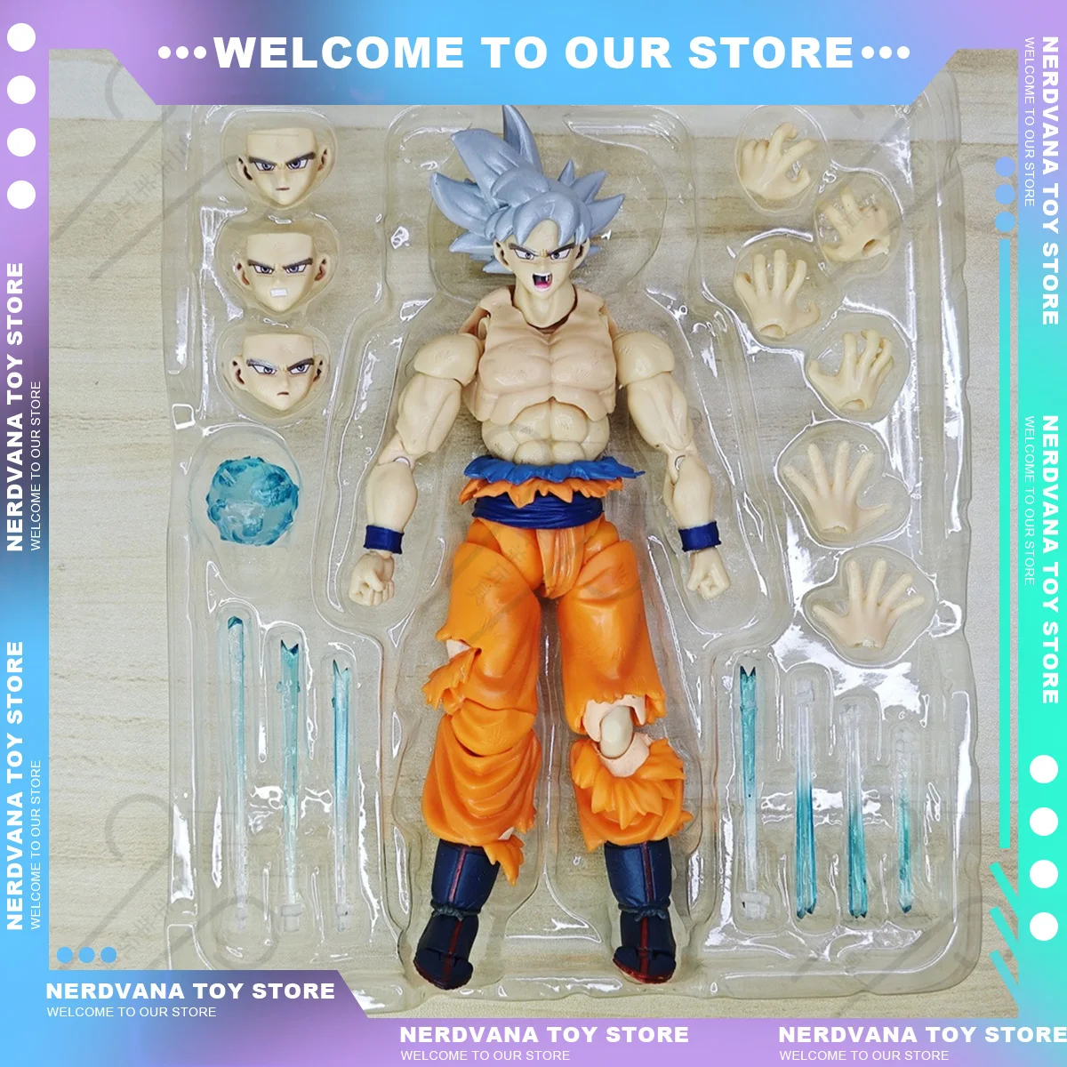 16cm SHF Dragon Ball Z Super Ultra Instinct Goku White Hair Articulated Model Collection Toys Decoration Ornament Toys Kids