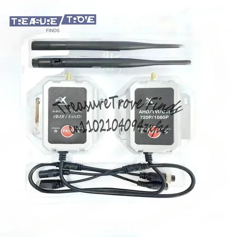 

Wireless Transceiver AHD Wireless Transmitter/Receiver for Up to 1080P Wired Truck Camera Transmitter EU Plug