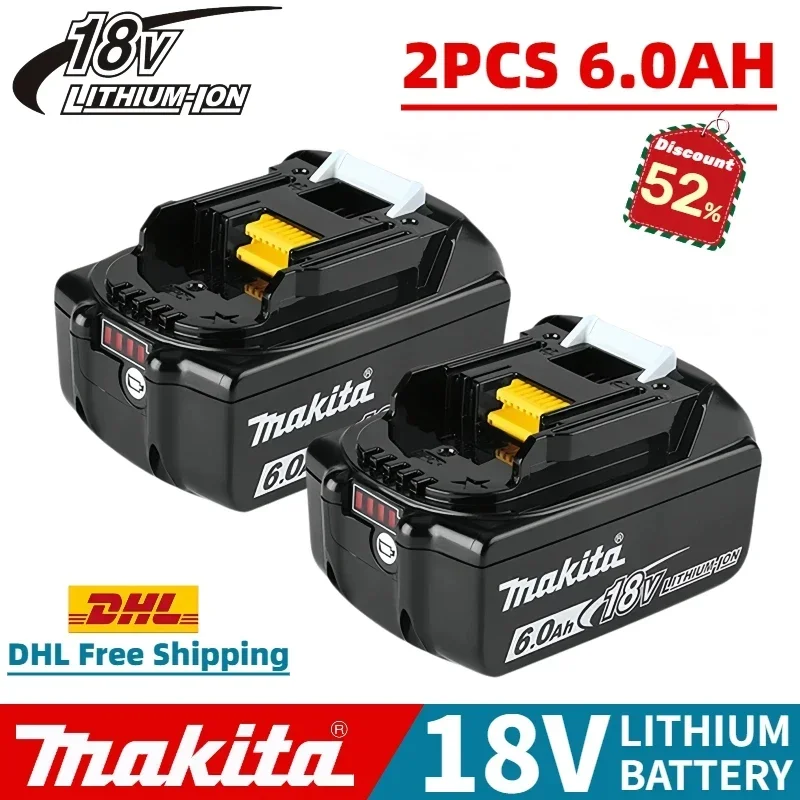 

100% Genuine Makita 6Ah/5Ah/3Ah 18V for Makita Battery BL1840 BL1830B BL1850B BL1850 BL1860 BL1815 Replacement Lithium Battery