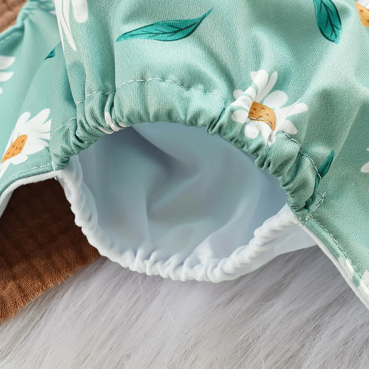 HappyFlute حفاضات جيب للأطفال على الموضة 3-15 كجم قماش سويدي فائق النعومة داخلي قابل لإعادة الاستخدام وقابل للغسل وصديق للبيئة #5