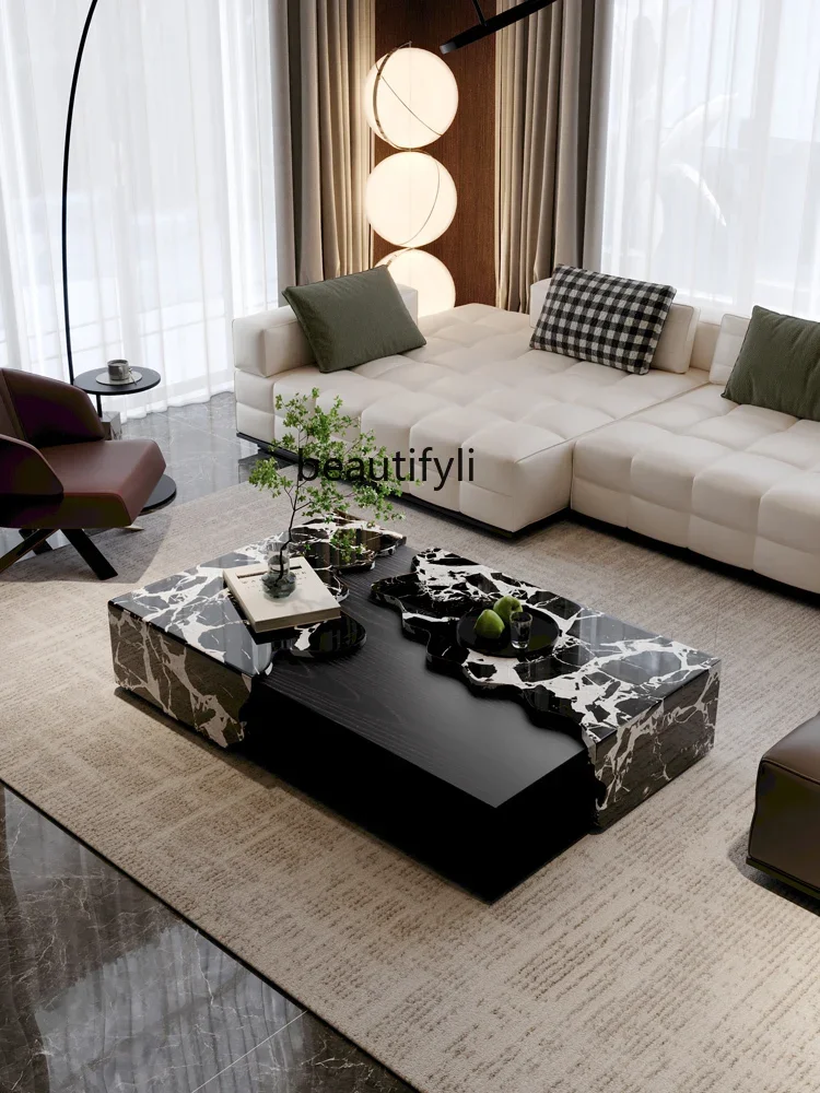 Luxury Stone Endtable New Designer Creative High Sense Natural Dali Stone Endtable Rectangular