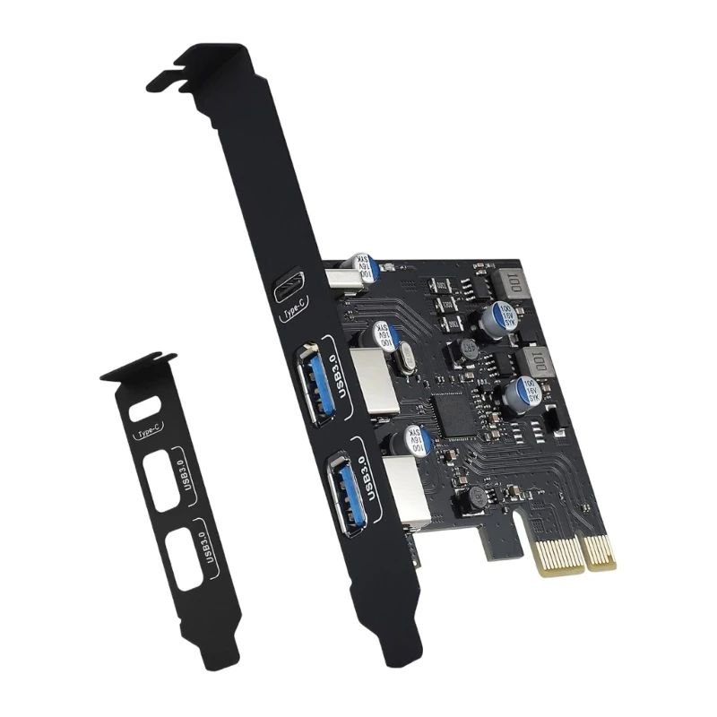 

USB PCIExpress Expansion Card Fast Charging 3 port with Type C and Type A Dropship