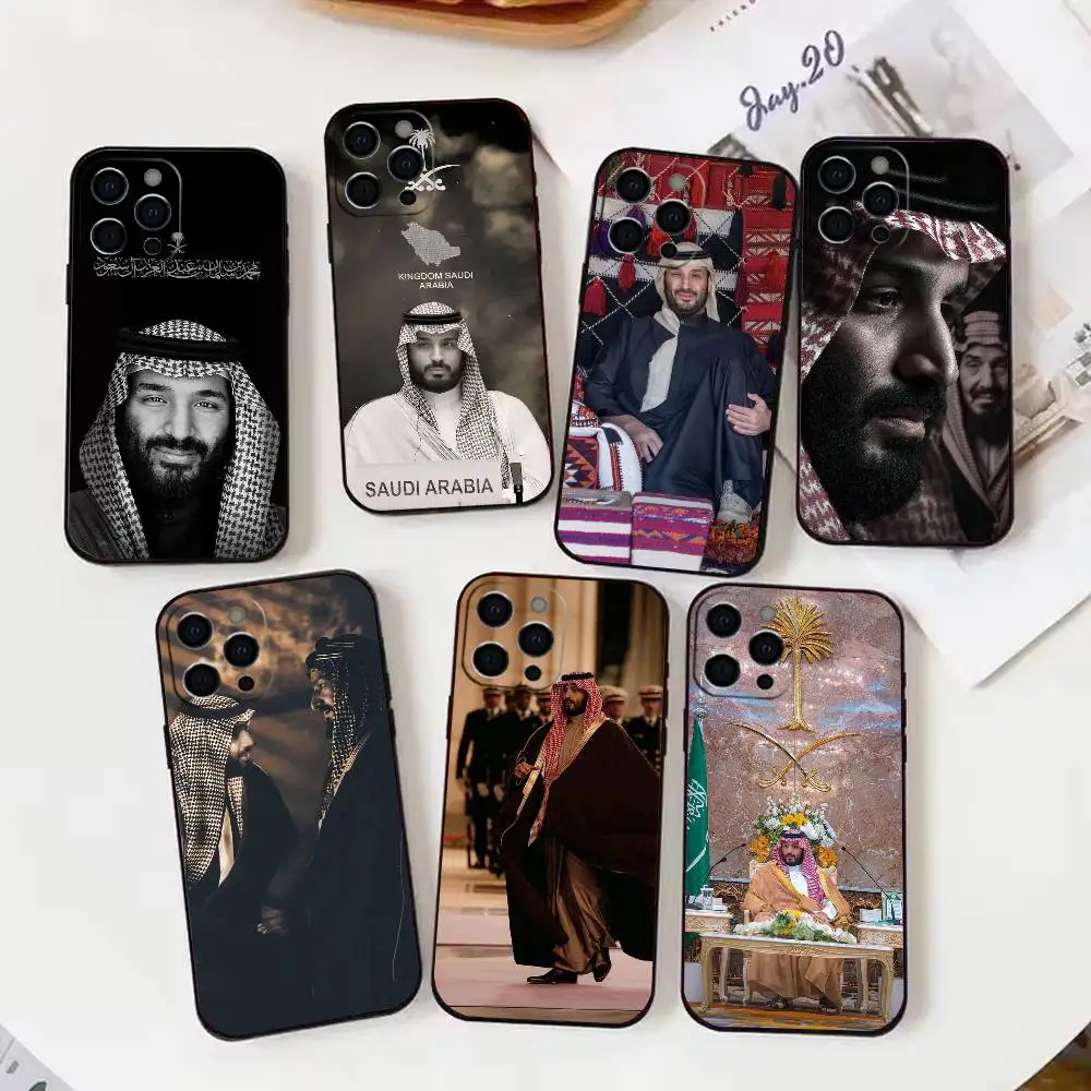 

Salman of S-Saudi A-Arabia Phone Case For iPhone17,16,15,14,13,12 Plus,Max Soft Silicone Black Cover