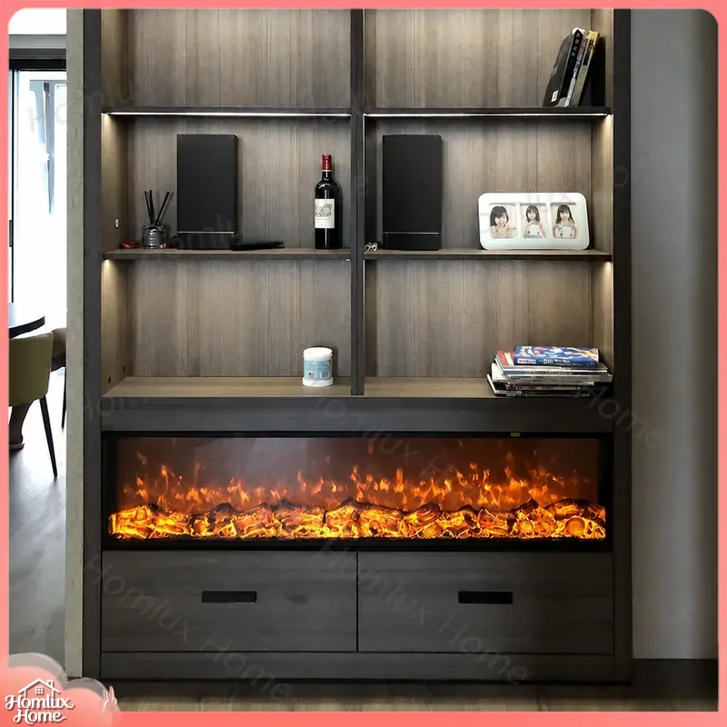 Commercial Wall Mounted Heater with Energy Saving LED Lighting High Fidelity Dynamic Flame Remote Control Outdoor