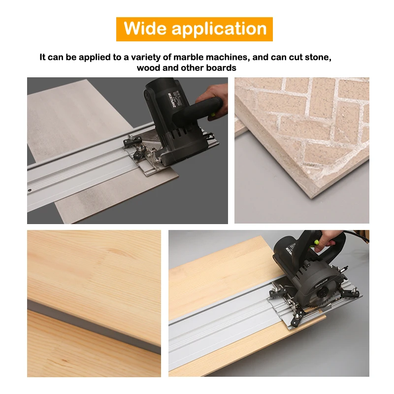 مسار سكة توجيه دائري مع قاعدة منشار قابلة للتعديل ، طبقات مزدوجة ، أدوات عمل ، قطع خط مستقيم ، خشب