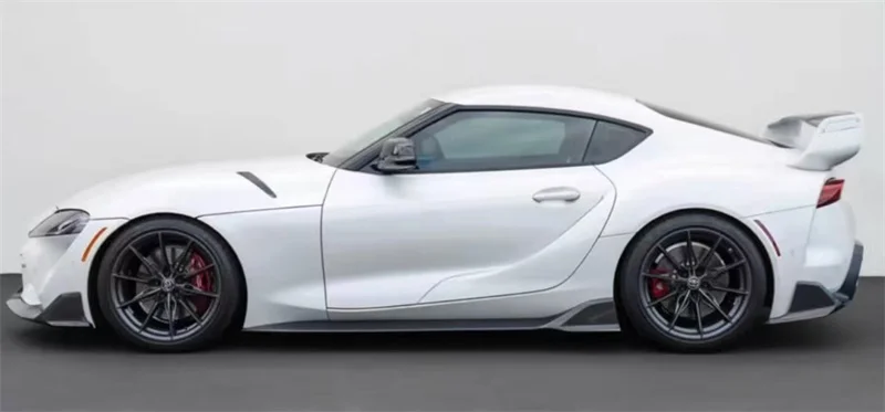For Toyota Supra A90 A91 AR 2020-2024 ReaI Carbon Fiber Side Skirts Extensions Lips Spoiler Body Kit