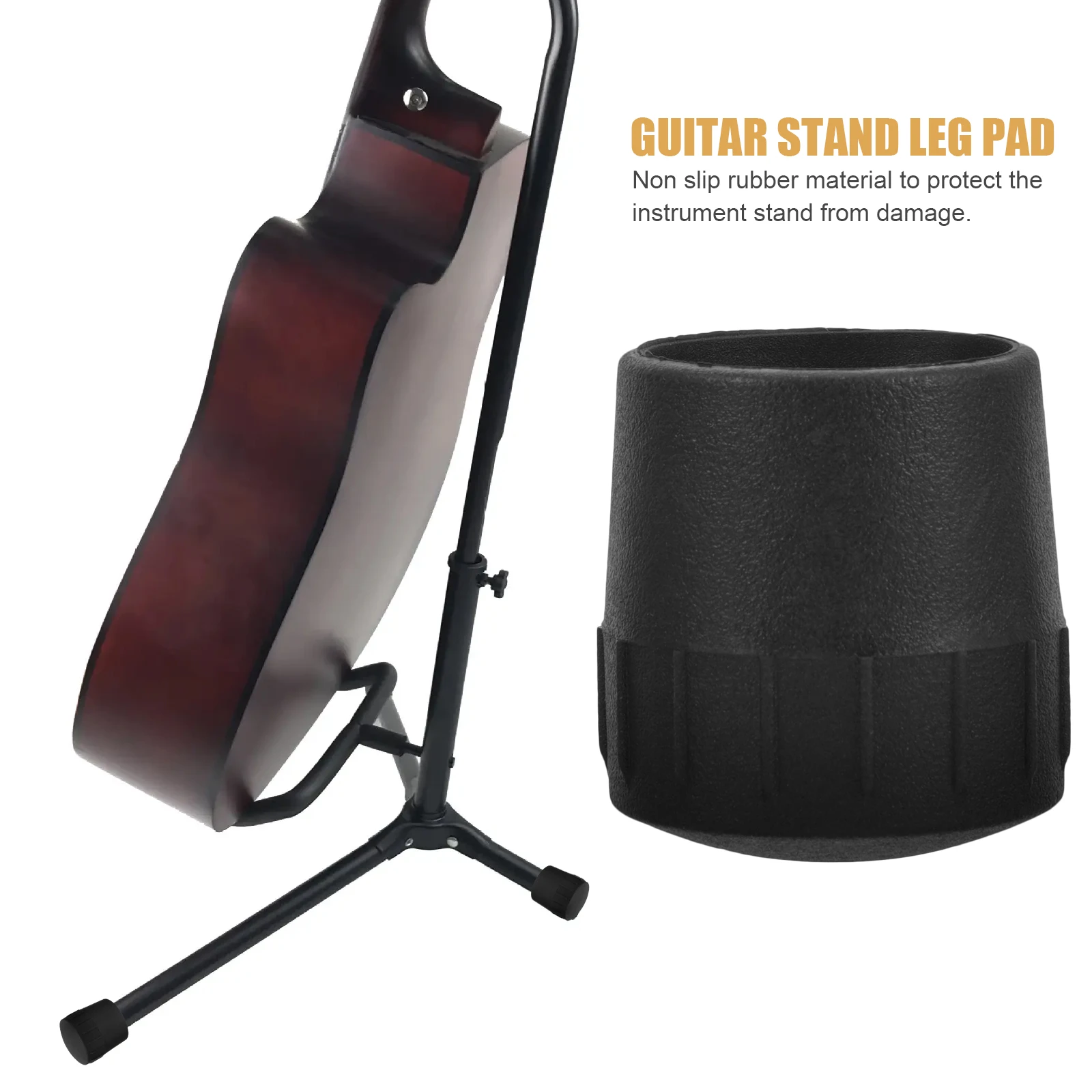 Guitar Stand Leg Pad Acoustic Guitar Stand Foot Protector Guitar Holder Cover Wrap Felt Pads Silicone Furniture Leg Covers