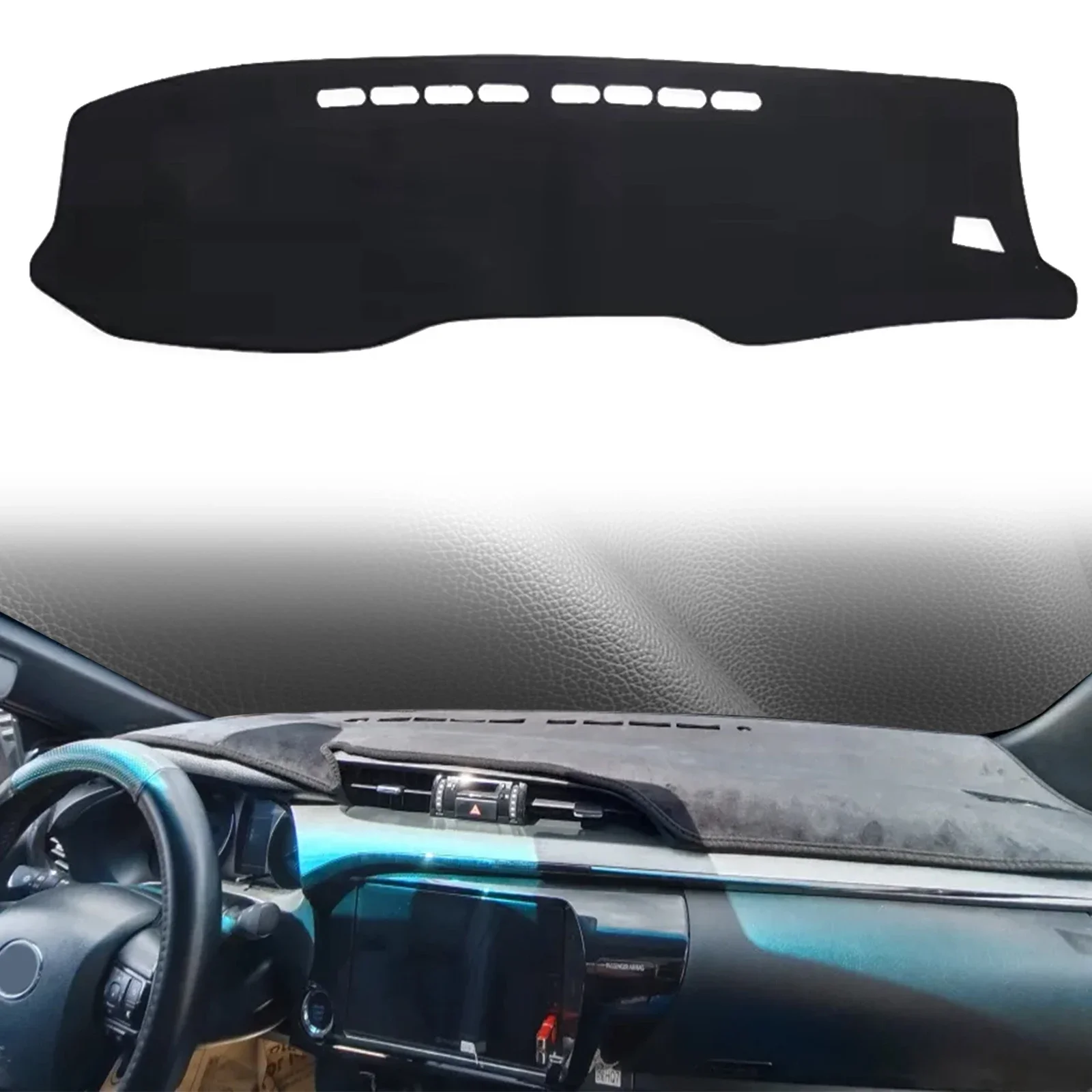 

For Toyota Hilux 2005-2022 Fortuner AN30 Car Dashmat Dashboard Cover Pad DashMat Sunshade Protective Carpet Accessories