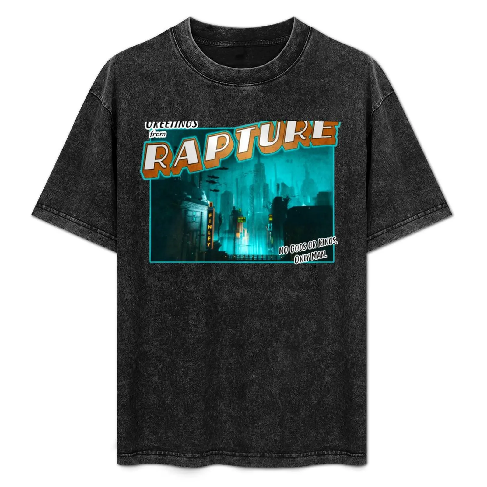 

Bioshock Inspired 'Greetings from Rapture' Vintage / Retro Postcard Weathered Design T-Shirt