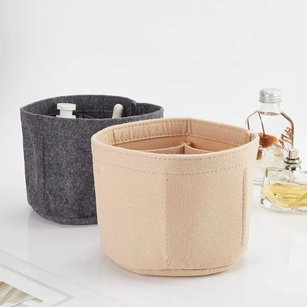 Felt Purse Organizer Insert, Handbag Insert Liner for LV Cannes Round Bucket Bag Organizer Barrel Shape Bag Organizer Bag in Bag