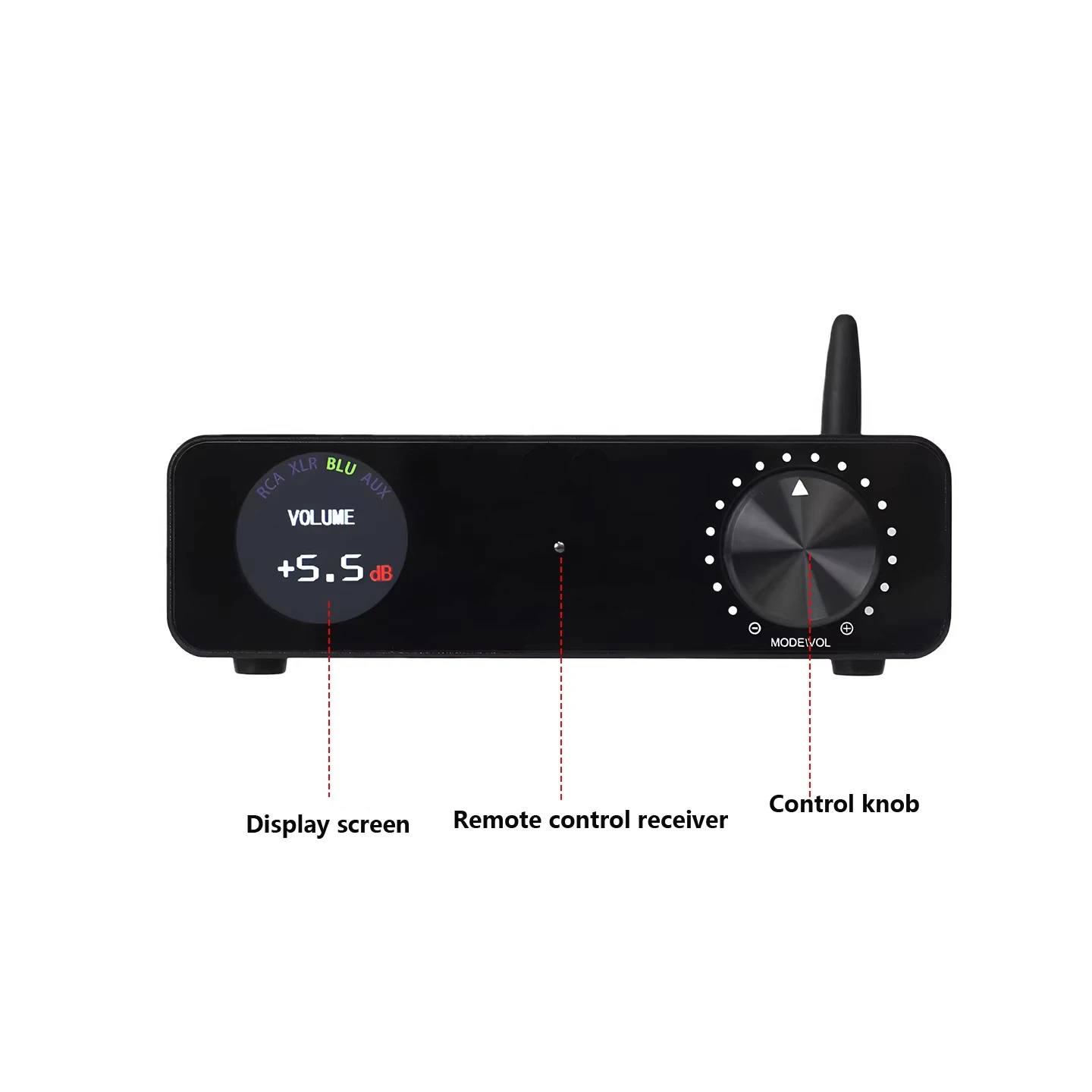 D325Q Fever Level Multi-functional Blue-tooth Digital Hifi High Power TPA3255 Home Remote Control Audio Power Amplifier