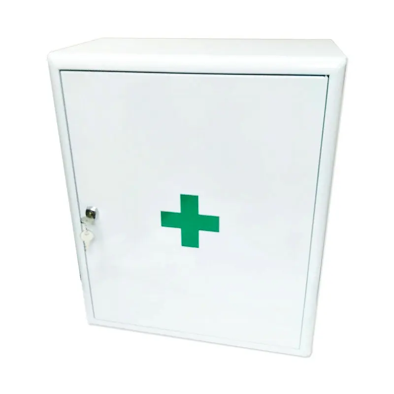 Commercial  Safe Emergency Aid Box Wall Mount First Aid Kit Cabinet with Key Lock