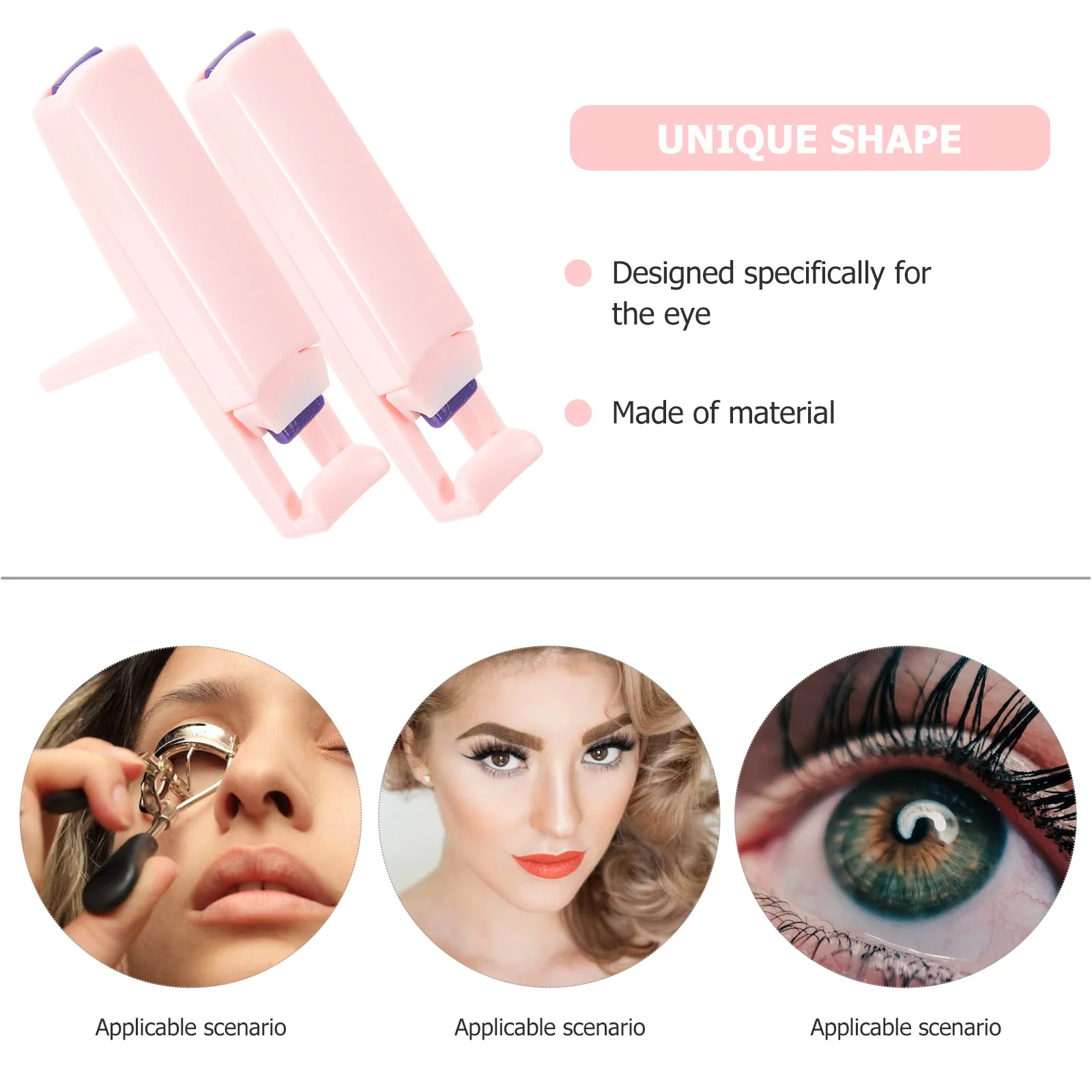 2pcs Mini Car Shape Plastic Eyelash Curler Long Lasting Curling Tool Portable Makeup Device Tweezers For Eye Styling