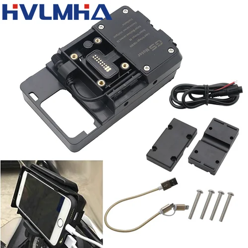 Soporte de navegación para BMW R1200GS LC Adventure R1250GS S1000XR R1200RS cargador inalámbrico USB soporte para teléfono móvil